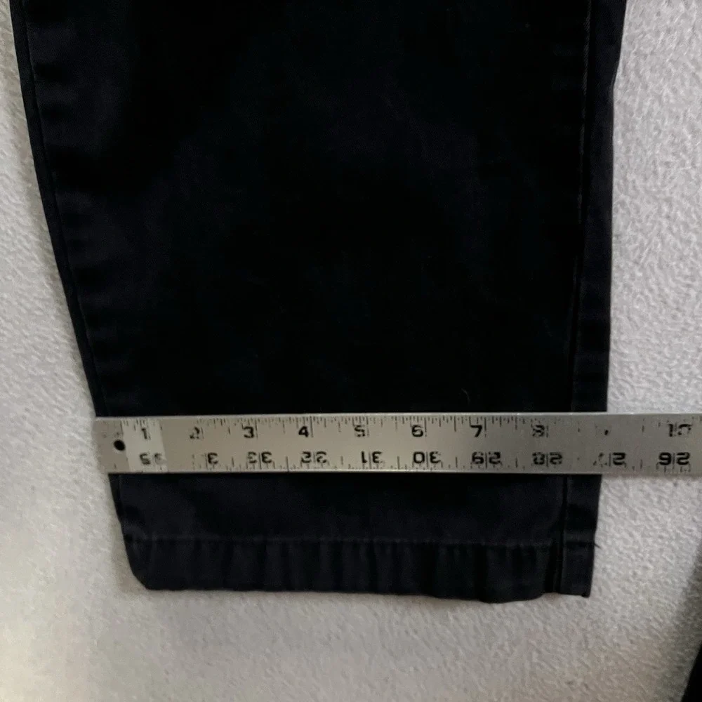 Banana Republic Gavin Chino Pants 35x30 Black Cotton High Rise Straight Leg